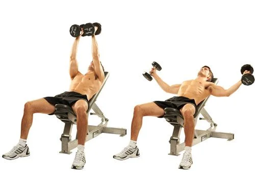 Incline dumbbell flyes